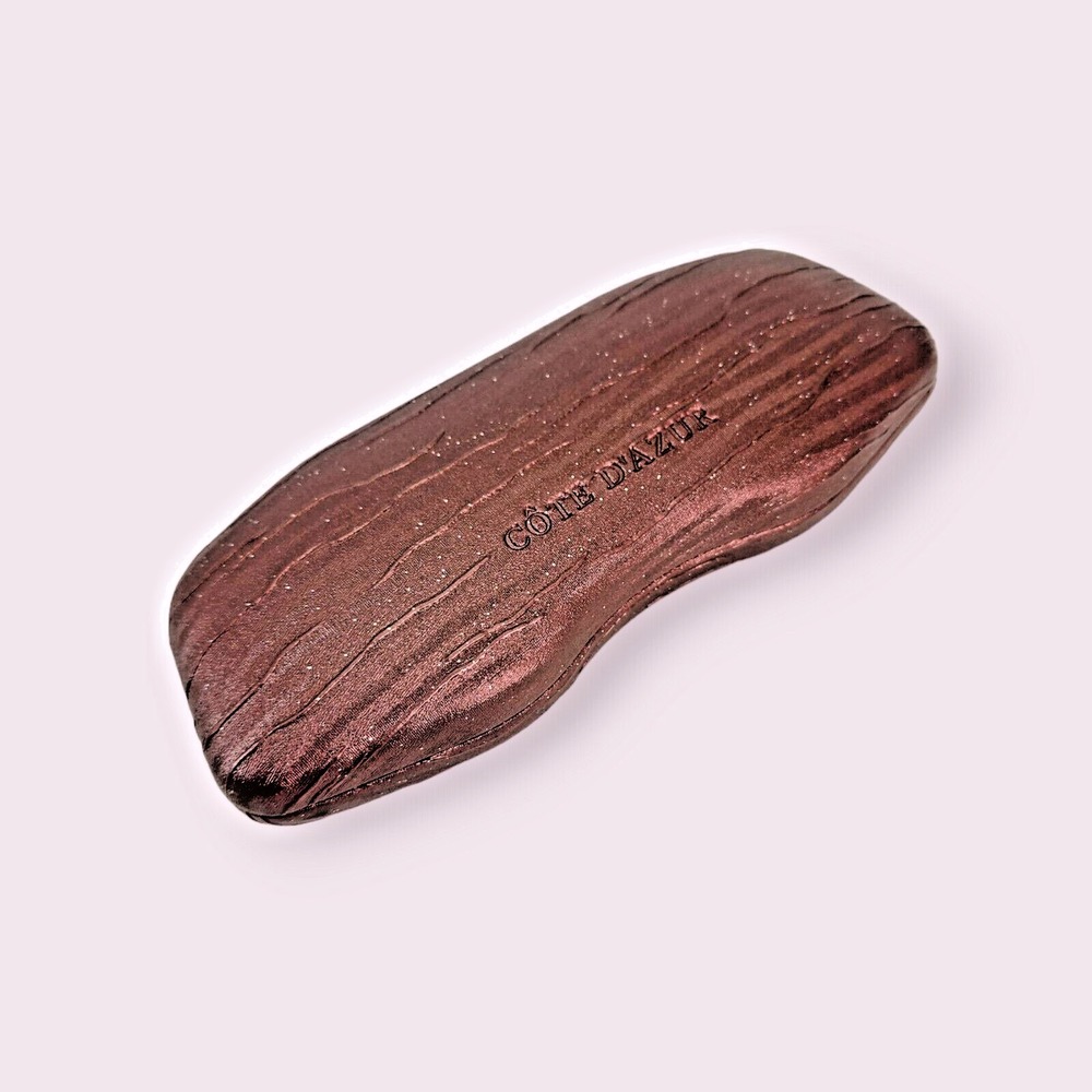 Cote D'Azur Burgundy Metallic Sparkle Eyeglasses Sunglasses Hard Case Clamshell